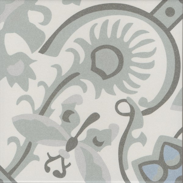 Sierlijke wandtegel in de kleur grijs van Dannenberg Tegelwerken